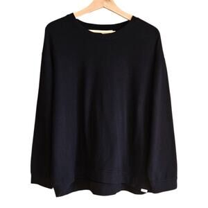 Orvis Sweatshirt Long Sleeve Lightweight Scoop Neck Black Women's XLarge